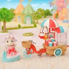 Bicicleta de Palomitas Sylvanian Families vehículo con puesto de palomitas para crear historias y juego simbólico