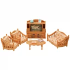Set Salón de Hogar Sylvanian Families muebles de salón para decorar casas y crear historias familiares