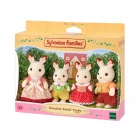 Familia Conejo Chocolate Sylvanian Families figuras familiares de conejos para crear historias y juego simbólico