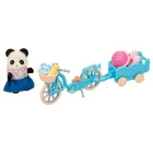 Set Panda Bicicleta y Skate Sylvanian Families con figura panda, bicicleta y skate para crear aventuras sobre ruedas