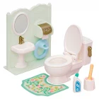 TEXTO ALT PARA IMÁGENES Set Aseo Sylvanian Families mueble de aseo para decorar casas y crear historias familiares con juego simbólico