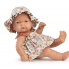 Muñecas Pitu con trajes de colores de Antonio Juan, modelos sexados de 26 cm con cuerpo de vinilo de tacto especial.