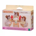 Set de Sofá y Sillones Sylvanian Families muebles de salón para decorar casas y crear historias familiares con juego simbólico