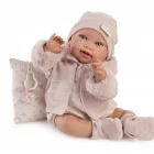 Muñeca Recién Nacida Pipa Invierno de Antonio Juan haciendo muecas, de 42 cm, con cuerpo blandito, tacto especial y relleno especial.