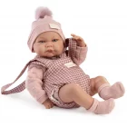 Muñeca Recién Nacida Nica Portabebé de Antonio Juan sentada, de 42 cm, con cuerpo de vinilo sexuado y tacto especial.
