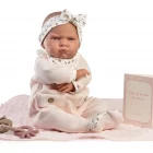 Muñeca Mi Primer Reborn Berta Manta Acolchada de Antonio Juan, de 52 cm, con cuerpo blandito y tacto especial