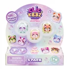 Envase del Clickeez Pack 5 Serie 3 de Bizak con cinco personajes coleccionables Bubble Pops.